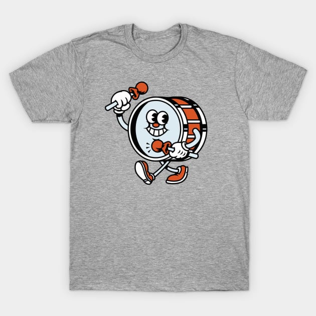 Retro Bass Drum Cartoon T-Shirt by SLAG_Creative